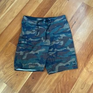 These are camo O’Neill shorts very comfortable no pockets though